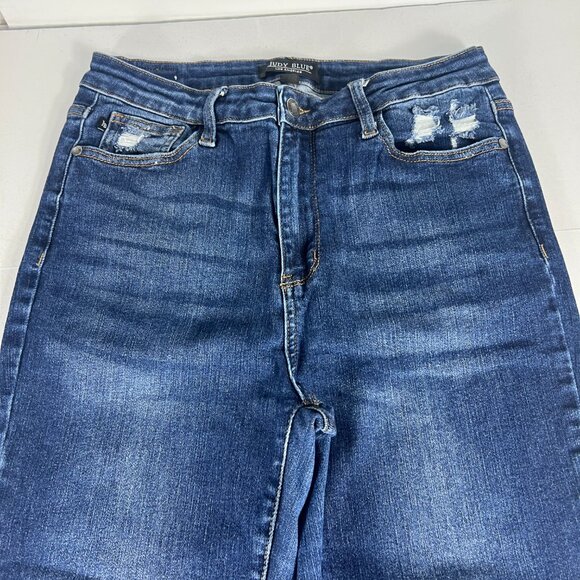 Judy Blue Jeans Women's 30x28* High Rise Slim Boot Cut Blue Stretch Denim Tag 30 - Picture 2 of 16